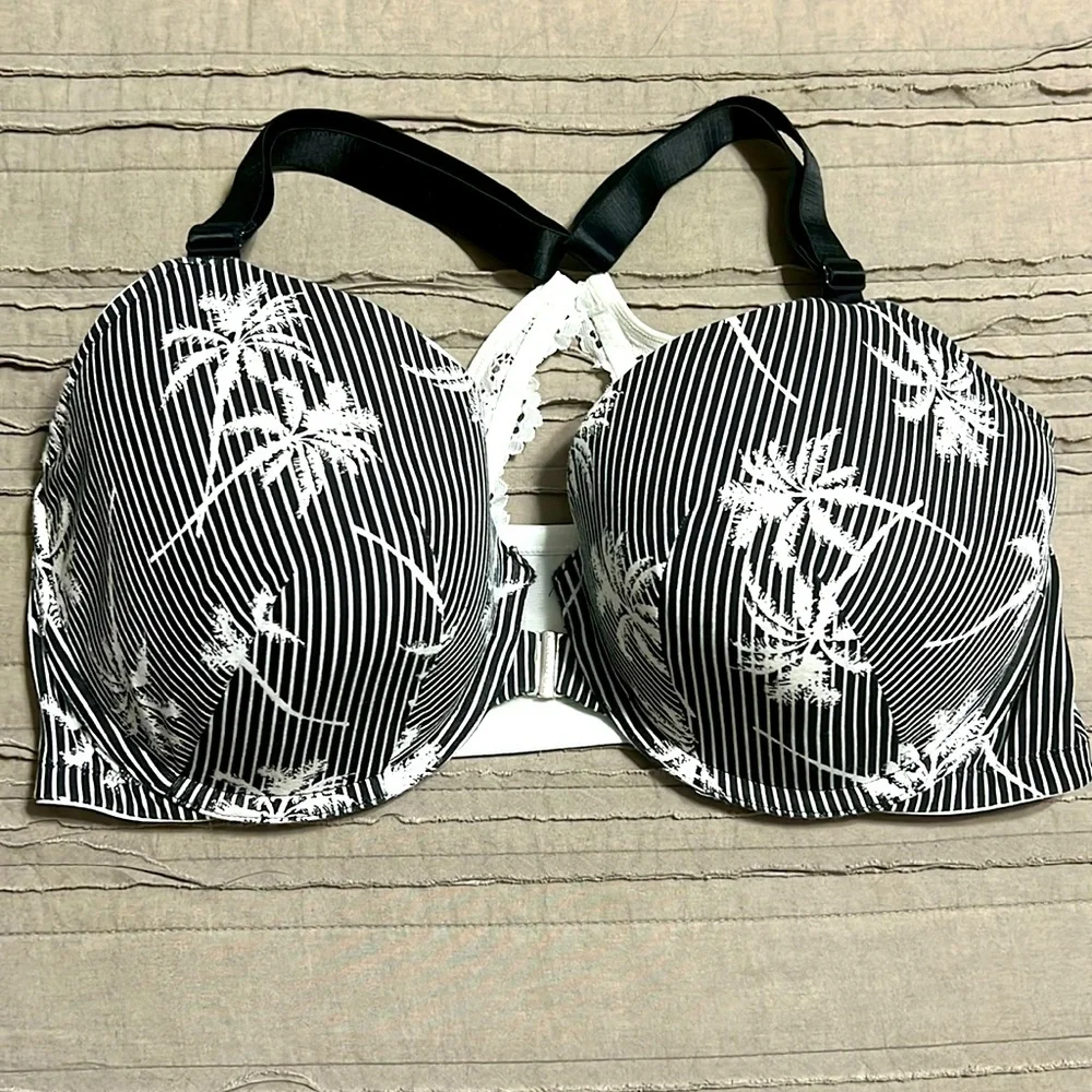 Cacique racer back front closure T-shirt bra 40DDD - Picture 1 of 5